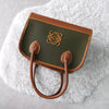 Anagram Leather Nylon Hand Bag