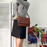 Anagram Leather Shoulder Bag - NEWSED