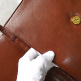 Anagram Leather Shoulder Bag - NEWSED