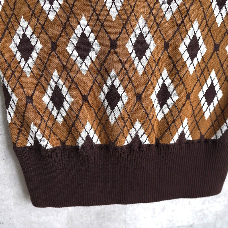 Argyle Knitted Vest - NEWSED