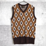 Argyle Knitted Vest - NEWSED