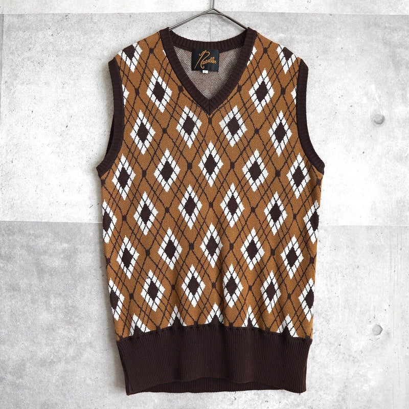 Argyle Knitted Vest - NEWSED