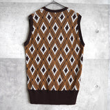 Argyle Knitted Vest - NEWSED