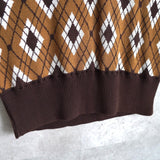 Argyle Knitted Vest - NEWSED