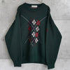 Argyle Pattern Logo Embroidery Sweater