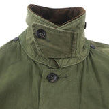 リビルド バイ ニードルズ ARMY TENT BAL COLLAR COAT ワックスコットン 再構築 比翼仕立て ロゴ入りボタン 襟コーデュロイ モッズコート カーキ XS メンズ - NEWSED