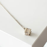 Atlas Cube Silver Necklace - NEWSED