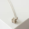 Atlas Cube Silver Necklace
