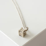 Atlas Cube Silver Necklace - NEWSED