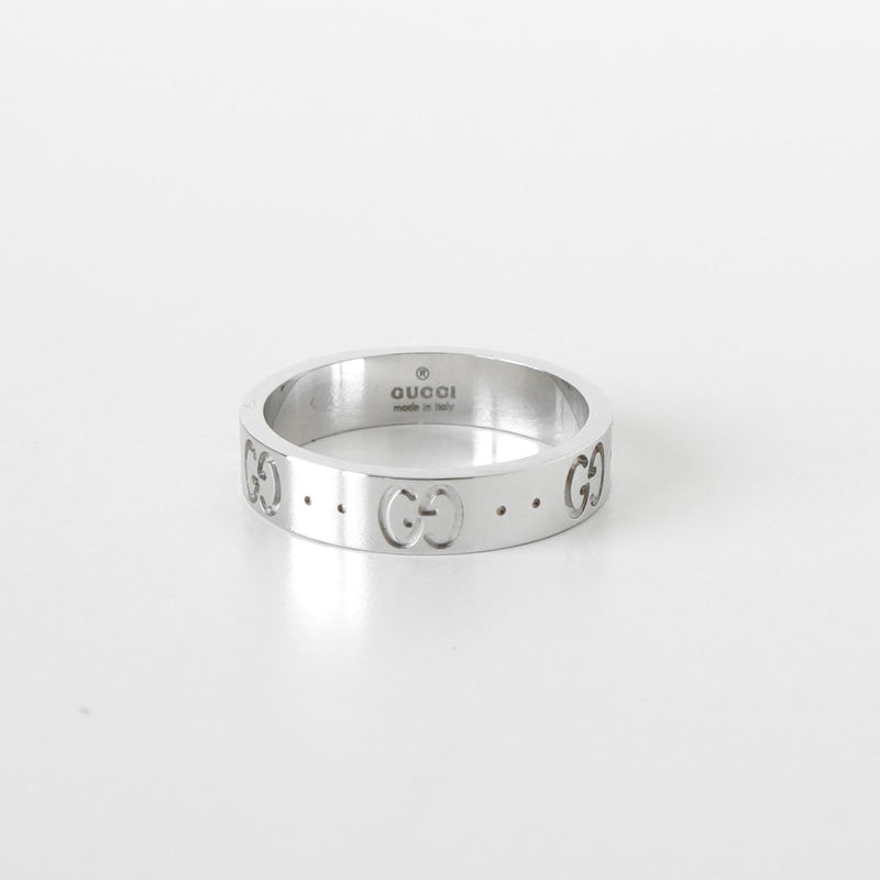 GUCCI AU750 ホワイトゴールドリング グッチ アイコン AU750 18金 ホワイトゴールド WG 指輪 リング 10号