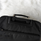 プラダ テスート ポコノ ナイロン / サフィアーノレザー トライアングルロゴ / キャリーバッグ ブラック