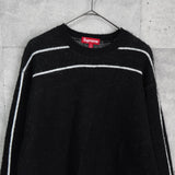 Back Stripe Sweater シュプリーム ウール ニット ブラック - NEWSED