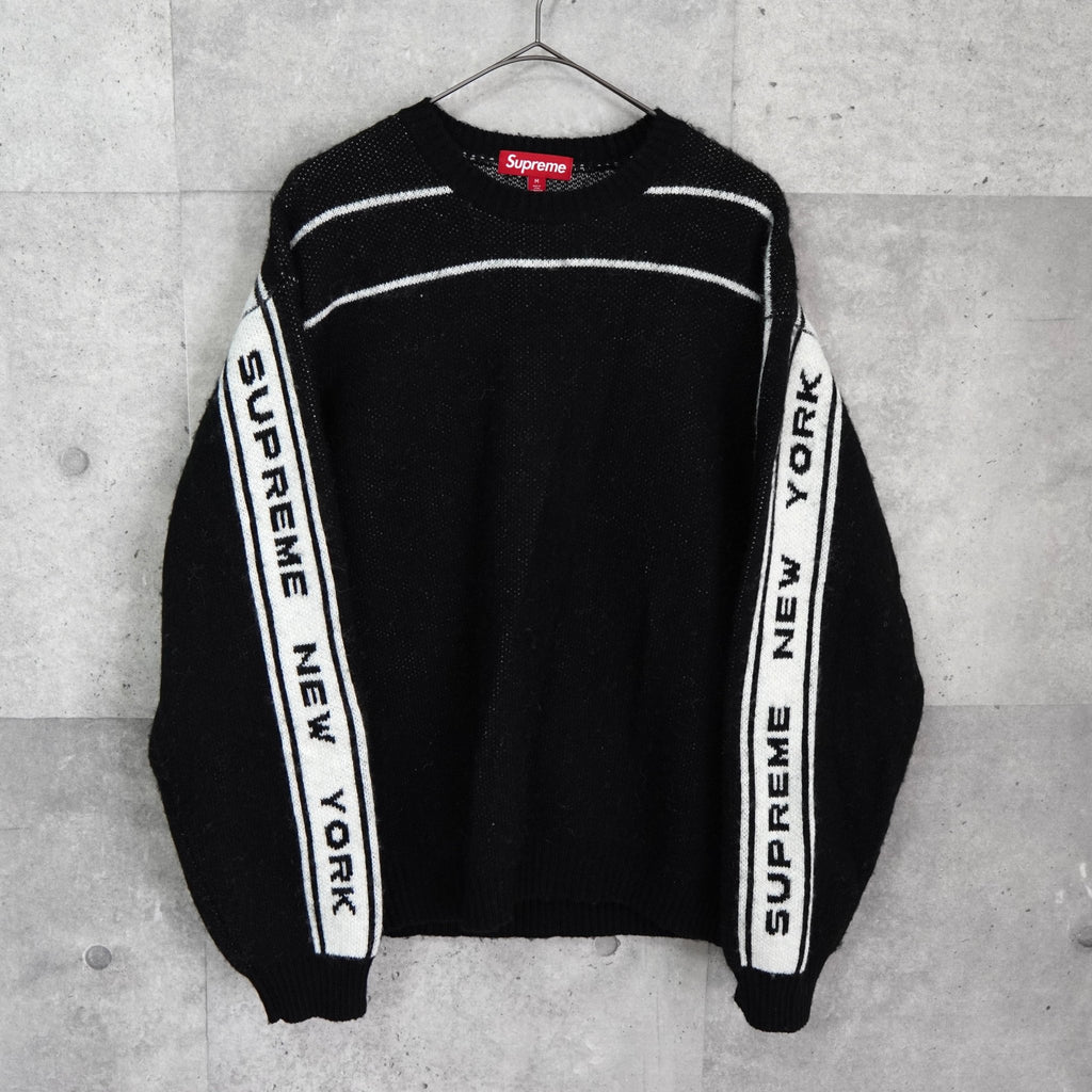Back Stripe Sweater シュプリーム ウール ニット ブラック
