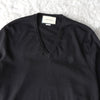 Balance Logo Embroidery V-neck Wool Sweater｜Made in Italy