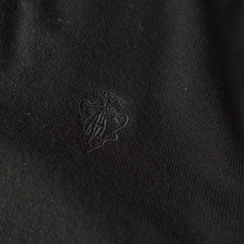 Balance Logo Embroidery V - neck Wool Sweater｜Made in Italy - NEWSED