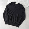 Balance Logo Embroidery V-neck Wool Sweater｜Made in Italy