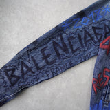 BALENCIAGA 2018AW Graffiti Denim Jacket - NEWSED