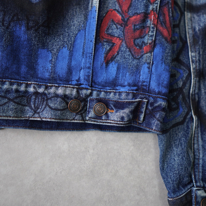 BALENCIAGA 2018AW Graffiti Denim Jacket - NEWSED