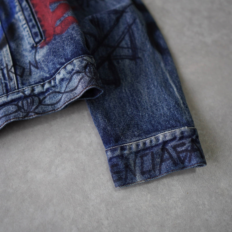 BALENCIAGA 2018AW Graffiti Denim Jacket - NEWSED
