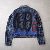 BALENCIAGA 2018AW Graffiti Denim Jacket - NEWSED