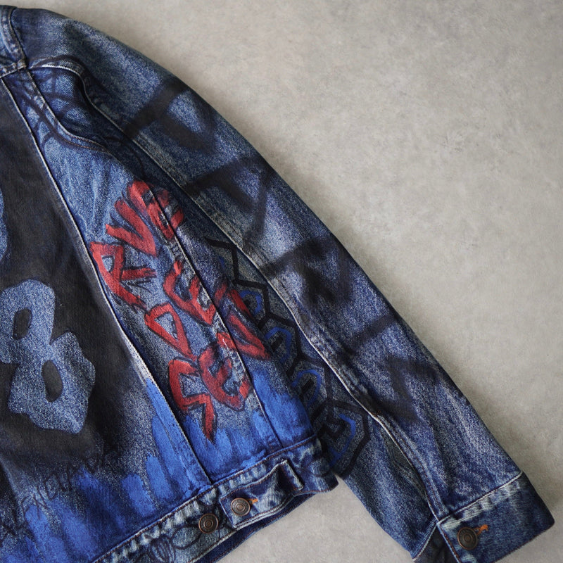 BALENCIAGA 2018AW Graffiti Denim Jacket - NEWSED