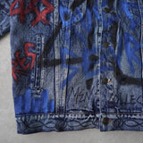 BALENCIAGA 2018AW Graffiti Denim Jacket - NEWSED