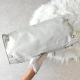 BALENCIAGA バレンシアガ ジャイアントワーク レザー ハンドバッグ ホワイトグレー - NEWSED