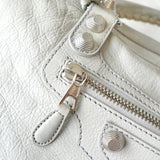 BALENCIAGA バレンシアガ ジャイアントワーク レザー ハンドバッグ ホワイトグレー - NEWSED