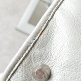 BALENCIAGA バレンシアガ ジャイアントワーク レザー ハンドバッグ ホワイトグレー - NEWSED