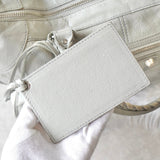 BALENCIAGA バレンシアガ ジャイアントワーク レザー ハンドバッグ ホワイトグレー - NEWSED