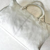 BALENCIAGA 巨型工装皮革手袋（白灰色）