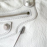 BALENCIAGA バレンシアガ ジャイアントワーク レザー ハンドバッグ ホワイトグレー - NEWSED