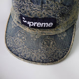 Bandana Jacquard Denim Camp Cap シュプリーム ジャガード キャップ ブルー - NEWSED
