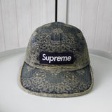 Bandana Jacquard Denim Camp Cap シュプリーム ジャガード キャップ ブルー - NEWSED