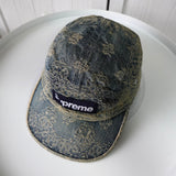 Bandana Jacquard Denim Camp Cap シュプリーム ジャガード キャップ ブルー - NEWSED
