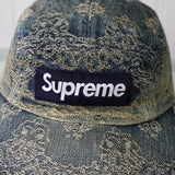 Bandana Jacquard Denim Camp Cap シュプリーム ジャガード キャップ ブルー - NEWSED
