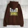 アベイシングエイプ (B)APE SOUNDS LOGO ZIP HOODIE プリント パーカー ブラウン