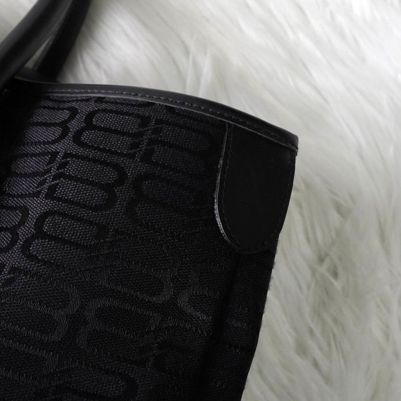 バレンシアガ BBロゴ キャンバス / レザー ハンドバッグ ブラック - NEWSED