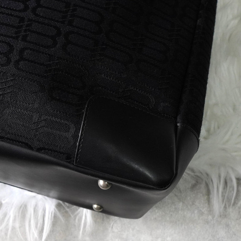 バレンシアガ BBロゴ キャンバス / レザー ハンドバッグ ブラック - NEWSED