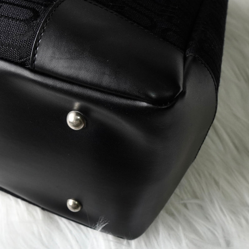 バレンシアガ BBロゴ キャンバス / レザー ハンドバッグ ブラック - NEWSED