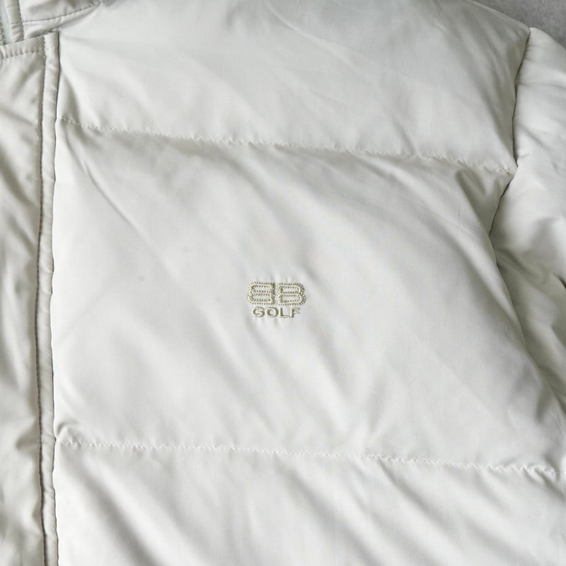 バレンシアガ ヴィンテージ BBロゴ ダウンジャケット アイボリー - NEWSED