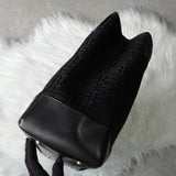 バレンシアガ BBロゴ キャンバス / レザー ハンドバッグ ブラック - NEWSED