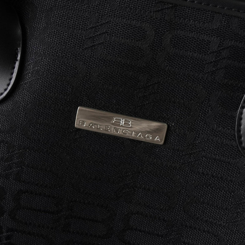 バレンシアガ BBロゴ キャンバス / レザー ハンドバッグ ブラック - NEWSED