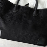 バレンシアガ BBロゴ キャンバス / レザー ハンドバッグ ブラック - NEWSED