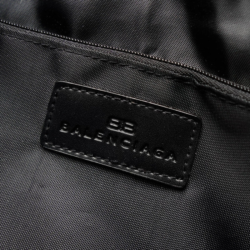 バレンシアガ BBロゴ キャンバス / レザー ハンドバッグ ブラック - NEWSED