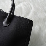 バレンシアガ BBロゴ キャンバス / レザー ハンドバッグ ブラック - NEWSED