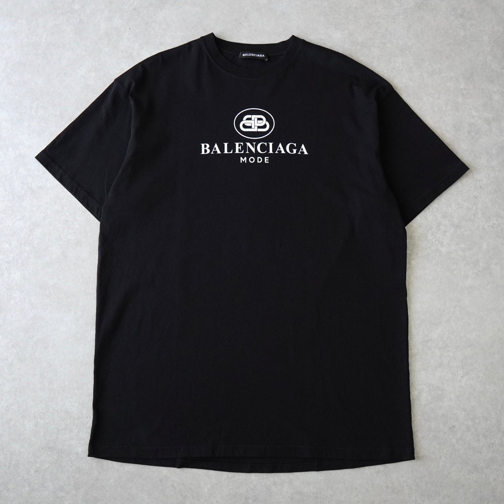 バレンシアガ BBロゴ プリント Tシャツ ブラック | ブランド古着を扱う 