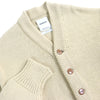 バウワウ BEATLE MANIA CARDIGAN レザーエルボーパッチ Vネック カーディガン ベージュ XL メンズ