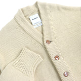 バウワウ BEATLE MANIA CARDIGAN レザーエルボーパッチ Vネック カーディガン ベージュ XL メンズ - NEWSED