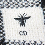 クリスチャンディオール BEE刺繡 チェック柄 アシンメトリーデザイン ラップ ロングスカート ブラック 40 レディース - NEWSED